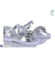 Дитячі босоніжки на літо (8 пар р.31-35) срібний  "Laifakids"