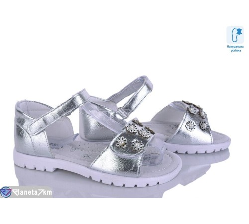 Дитячі босоніжки на літо (8 пар р.31-35) срібний  "Laifakids"