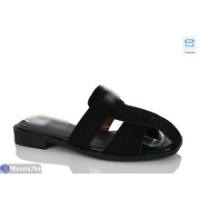 Шлепки жіночі на літо (8 пар р.36-41) чорний  "Belossa"