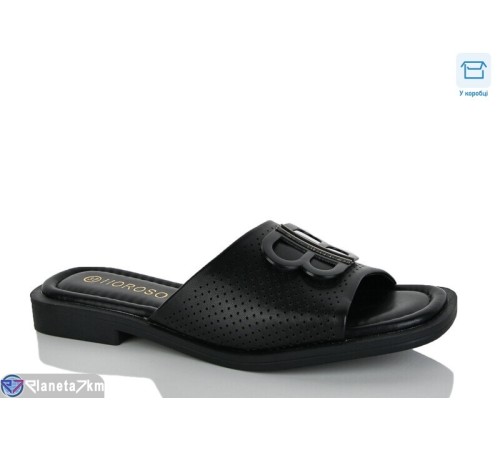 Шлепки жіночі на літо (8 пар р.36-41) чорний  "Belossa"