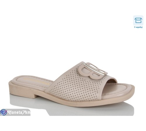 Шлепки жіночі на літо (8 пар р.36-41) бежевий  "Belossa"