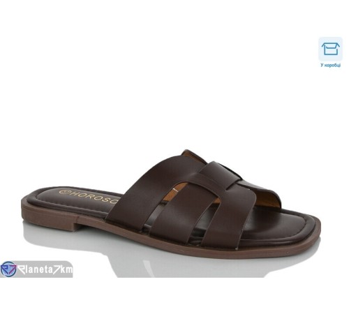 Шлепки жіночі на літо (8 пар р.36-41) коричневий  "Belossa"