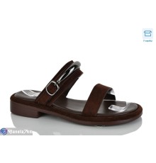 Шлепки жіночі на літо (8 пар р.36-41) коричневий  "Belossa"