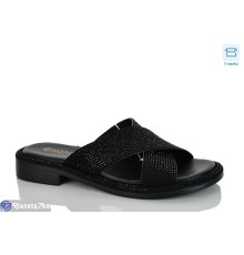 Шлепки жіночі на літо (8 пар р.36-41) чорний  "Belossa"