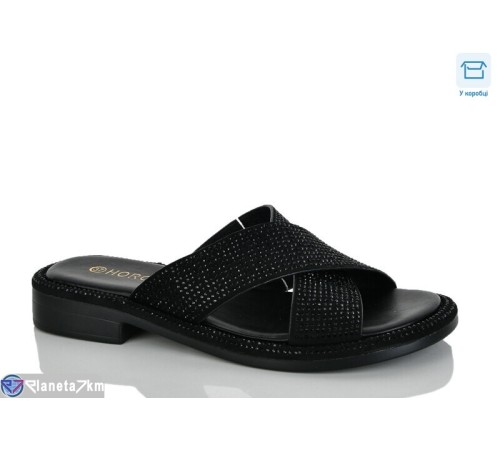 Шлепки жіночі на літо (8 пар р.36-41) чорний  "Belossa"