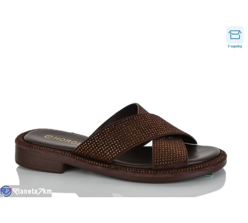 Шлепки жіночі на літо (8 пар р.36-41) коричневий  "Belossa"