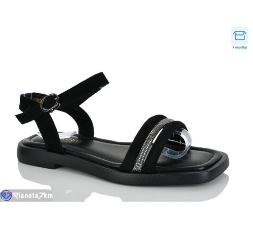 Босоніжки жіночі на літо (8 пар р.36-41) чорний  "Belossa"