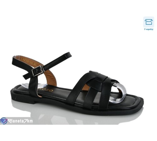 Босоніжки жіночі на літо (8 пар р.36-41) чорний  "Belossa"