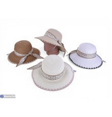 Капелюх жіночий на літо (5 шт. р.сетка 56-58) мікс  "CAROLLA"