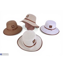 Капелюх жіночий на літо (5 шт. р.сетка 56-58) мікс  "CAROLLA"