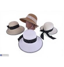 Капелюх жіночий на літо (5 шт. р.сетка 56-58) мікс  "CAROLLA"