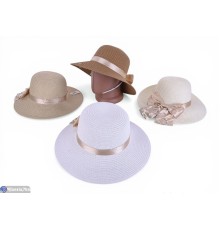 Капелюх жіночий на літо (5 шт. р.сетка 56-58) мікс  "CAROLLA"