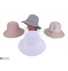 Капелюх жіночий на літо (5 шт. р.сетка 56-58) мікс  "CAROLLA"
