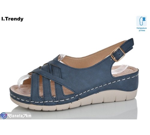 Босоніжки жіночі на літо (8 пар р.37-42) синій  "Trendy"