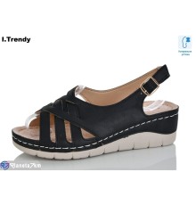 Босоніжки жіночі на літо (8 пар р.37-42) чорний  "Trendy"