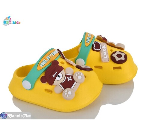 Кроки дитячі на літо (12 пар р.18-23) жовтий  "BBT"