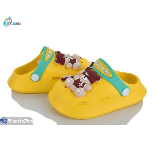 Кроки дитячі на літо (12 пар р.24-29) жовтий  "BBT"
