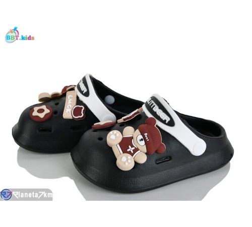 Кроки дитячі на літо (12 пар р.24-29) чорний  "BBT"