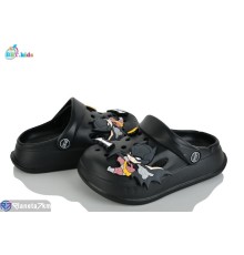 Кроки дитячі на літо (12 пар р.24-29) чорний  "BBT"