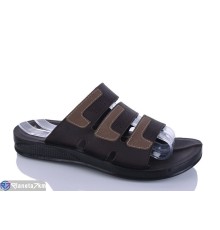 Шлепки чоловічі на літо (6 пар р.40-45) коричневий  "Taffi"