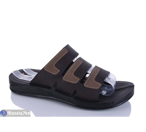 Шлепки чоловічі на літо (6 пар р.40-45) коричневий  "Taffi"