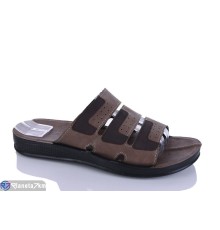 Шлепки чоловічі на літо (6 пар р.40-45) коричневий  "Taffi"