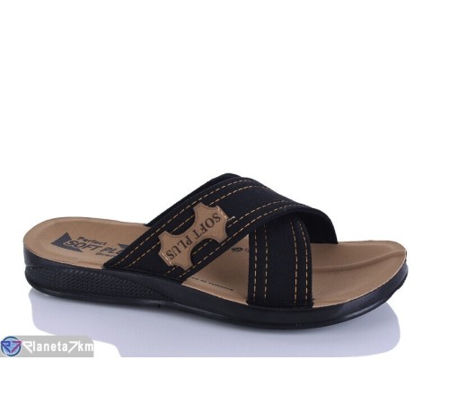 Шлепки чоловічі на літо (6 пар р.40-45) чорний  "Taffi"