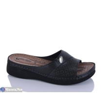 Шлепки жіночі на літо (6 пар р.37-41) чорний  "SALIVAN"