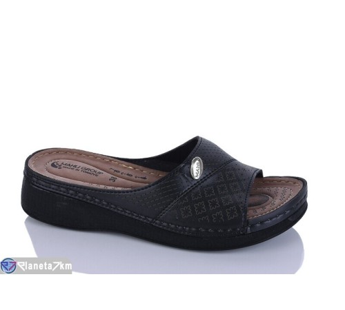 Шлепки жіночі на літо (6 пар р.37-41) чорний  "SALIVAN"