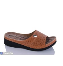 Шлепки жіночі на літо (6 пар р.37-41) коричневий  "SALIVAN"