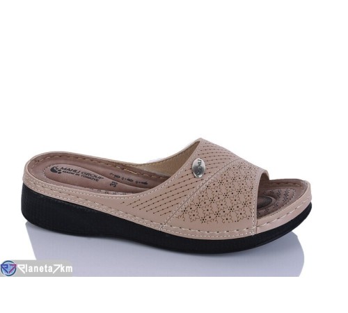 Шлепки жіночі на літо (6 пар р.37-41) бежевий  "SALIVAN"