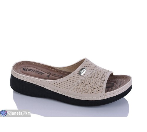 Шлепки жіночі на літо (6 пар р.37-41) бежевий  "SALIVAN"