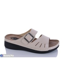 Шлепки жіночі на літо (6 пар р.37-41) бежевий  "SALIVAN"