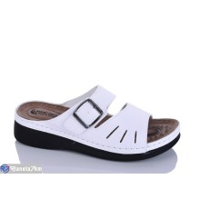 Шлепки жіночі на літо (6 пар р.37-41) білий  "SALIVAN"