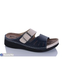 Шлепки жіночі на літо (6 пар р.37-41) синій  "SALIVAN"