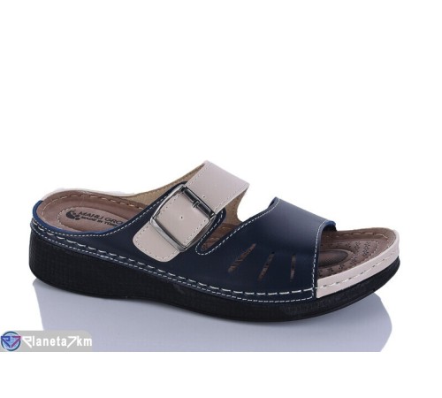 Шлепки жіночі на літо (6 пар р.37-41) синій  "SALIVAN"