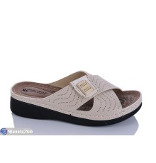 Шлепки жіночі на літо (6 пар р.37-41) бежевий  "SALIVAN"