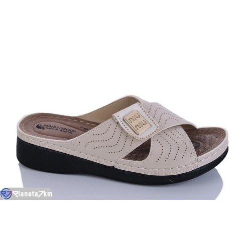 Шлепки жіночі на літо (6 пар р.37-41) бежевий  "SALIVAN"