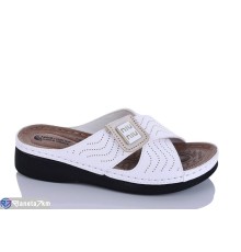 Шлепки жіночі на літо (6 пар р.37-41) білий  "SALIVAN"