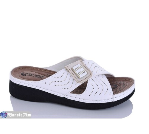 Шлепки жіночі на літо (6 пар р.37-41) білий  "SALIVAN"