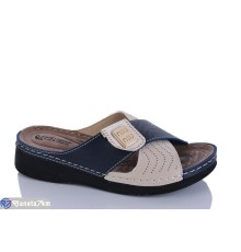 Шлепки жіночі на літо (6 пар р.37-41) синій  "SALIVAN"