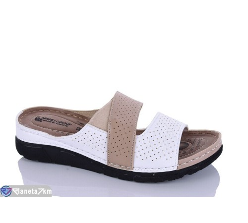 Шлепки жіночі на літо (6 пар р.37-41) бежевий  "SALIVAN"