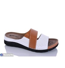 Шлепки жіночі на літо (6 пар р.37-41) коричневий  "SALIVAN"