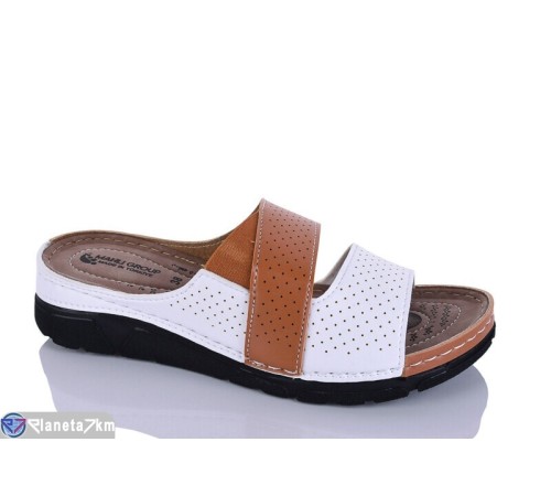 Шлепки жіночі на літо (6 пар р.37-41) коричневий  "SALIVAN"