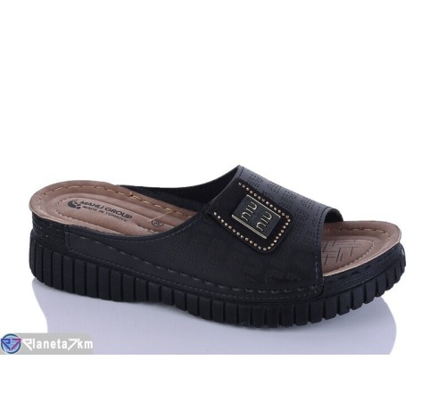 Шлепки жіночі на літо (6 пар р.37-41) чорний  "SALIVAN"