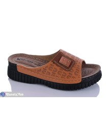 Шлепки жіночі на літо (6 пар р.37-41) коричневий  "SALIVAN"