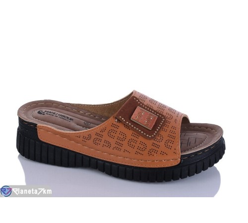 Шлепки жіночі на літо (6 пар р.37-41) коричневий  "SALIVAN"