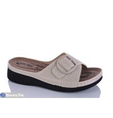 Шлепки жіночі на літо (6 пар р.37-41) бежевий  "SALIVAN"