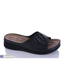 Шлепки жіночі на літо (6 пар р.37-41) чорний  "SALIVAN"