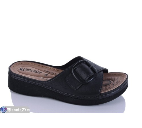 Шлепки жіночі на літо (6 пар р.37-41) чорний  "SALIVAN"